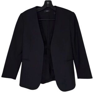 Theory Lindrayia Blazer Jacket in Traceable Wool Black Size 6